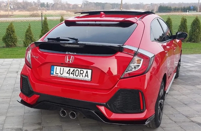 Honda Civic cena 77900 przebieg: 45000, rok produkcji 2018 z Lublin małe 379